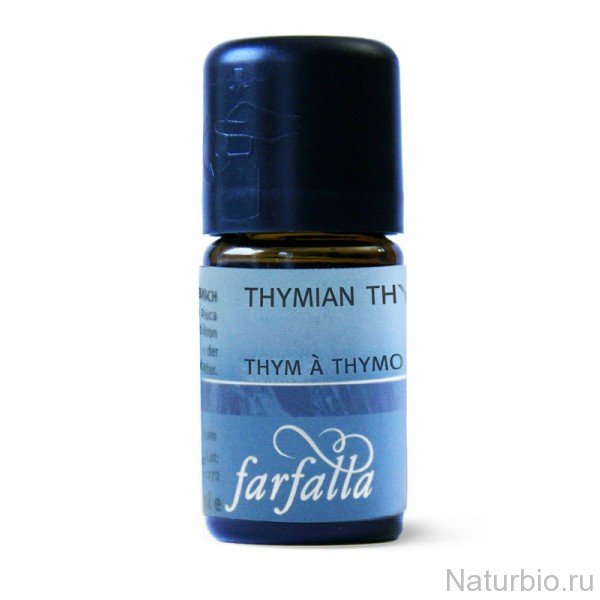 Тимьян Тимол био деметер эфирное масло, 5 мл Farfalla